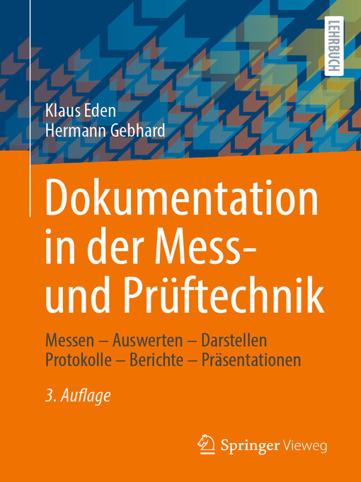Title details for Dokumentation in der Mess- und Prüftechnik by Klaus Eden - Available